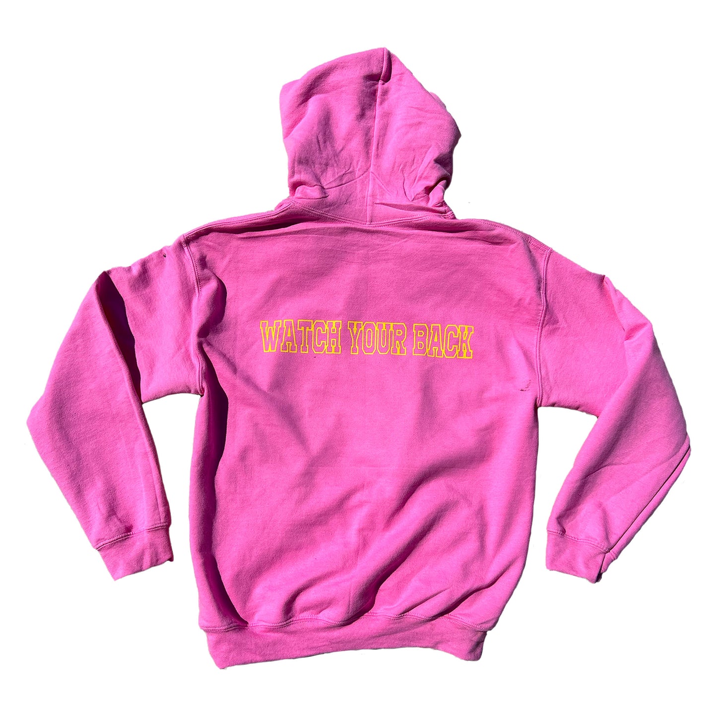 Watch Your Back Pink Hoodie