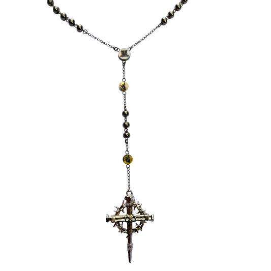 18K Gold Rosary "Pray To God"